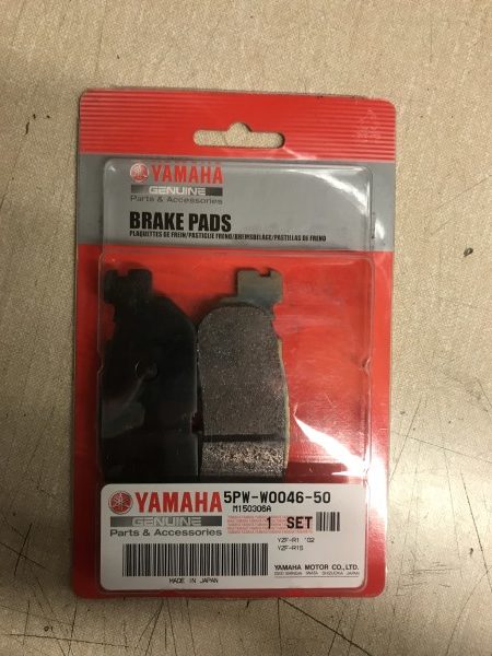 Genuine Yamaha Rear Brake Pads - 5PW-W0046-50 - Padgett's Motorcycles