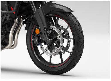 Front Wheel Stripe (Grey with Red Accent)